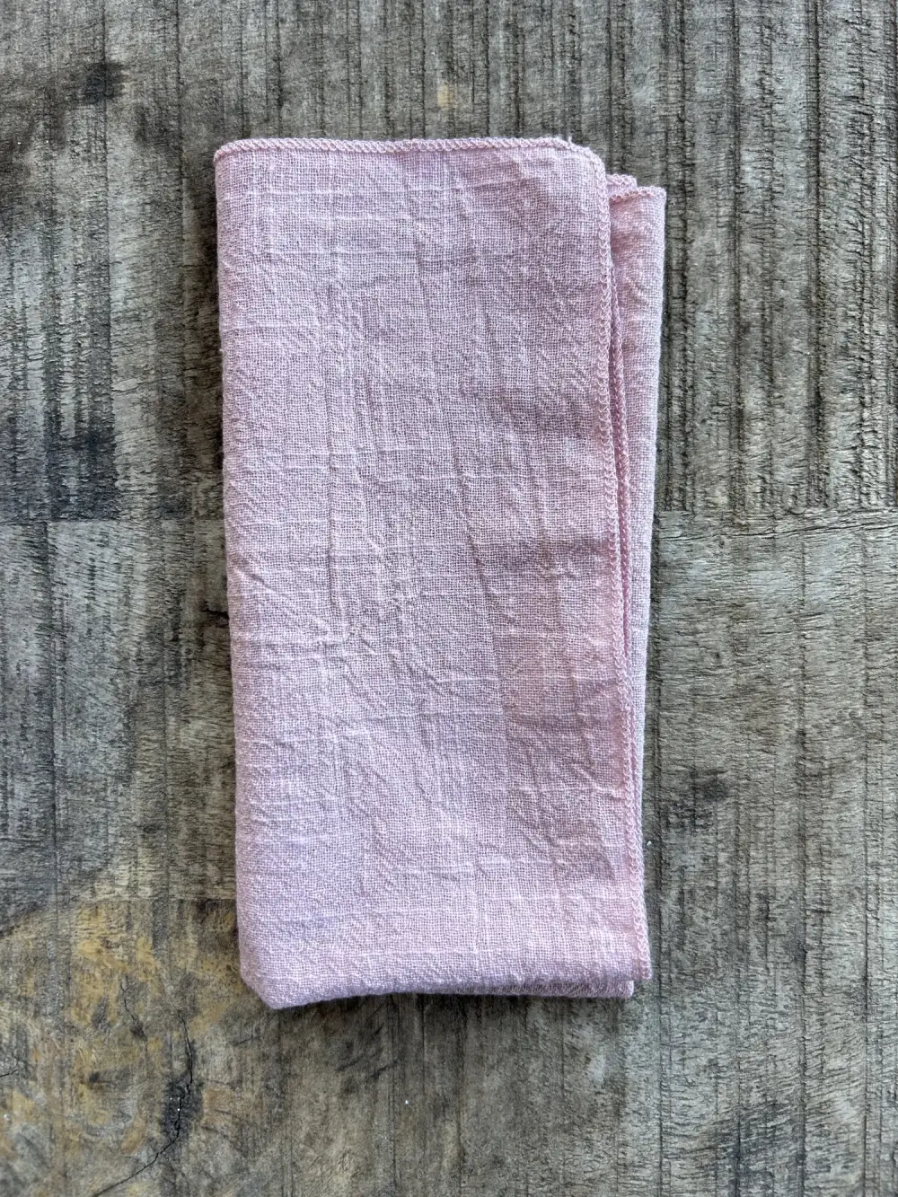 Serviette en Gaze de Coton Rose Poudrée