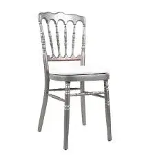 Chaise Napoléon Argent et Blanche