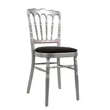 Chaise Napoléon Argent et Noire