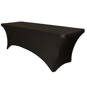 Housse de Table Rectangulaire Noire 180x75cm